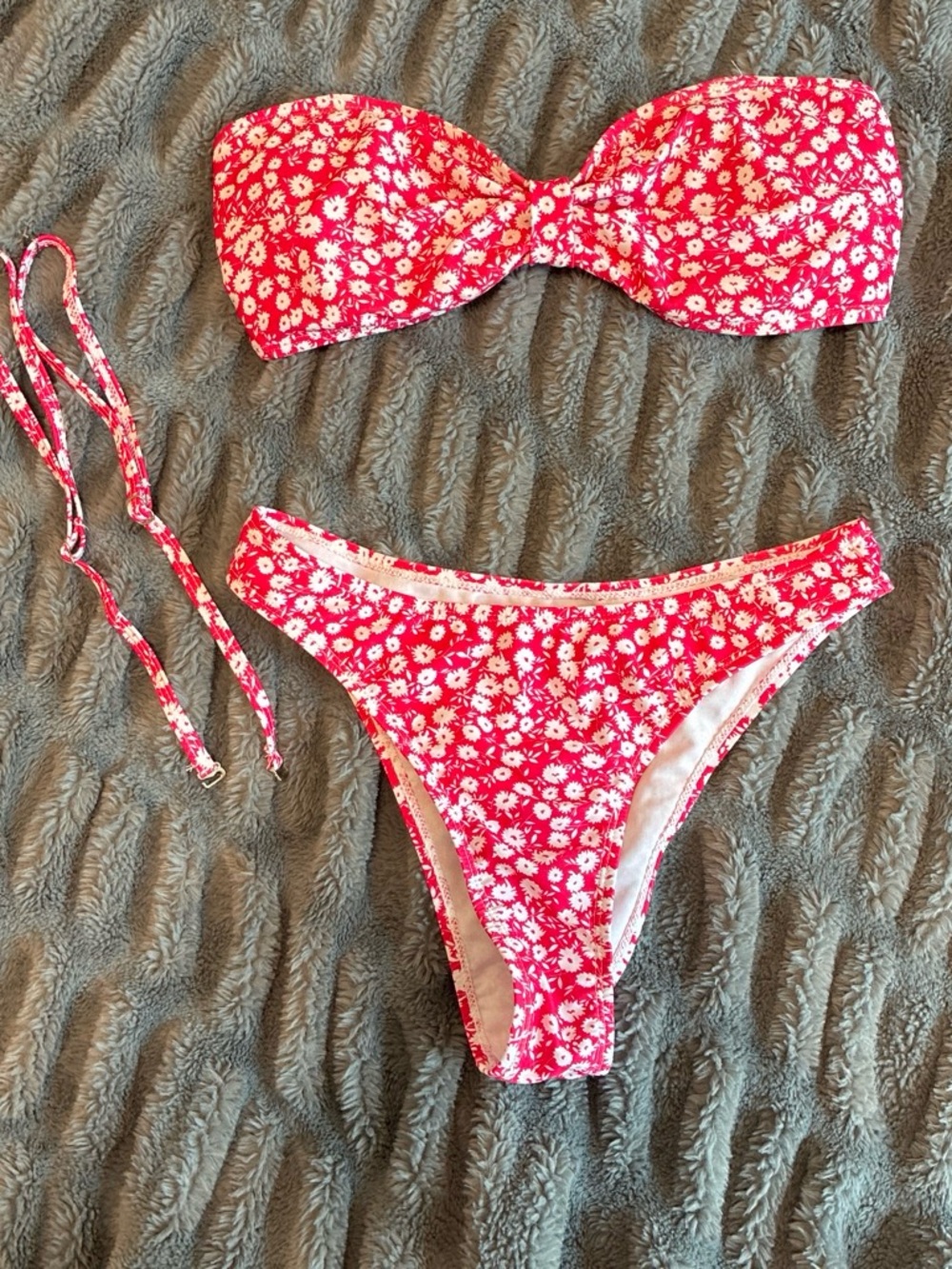 SHEIN Red/Pink Floral Bikini Set